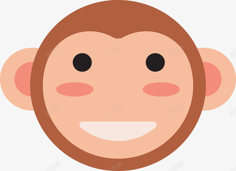 微笑的可爱猴子表情png免抠素材_88icon https://88icon.com 动物 卡通猴子 可爱猴子 可爱猴子表情 微笑 手绘猴子 猴子 猴子表情 矢量动物 矢量猴子 表情