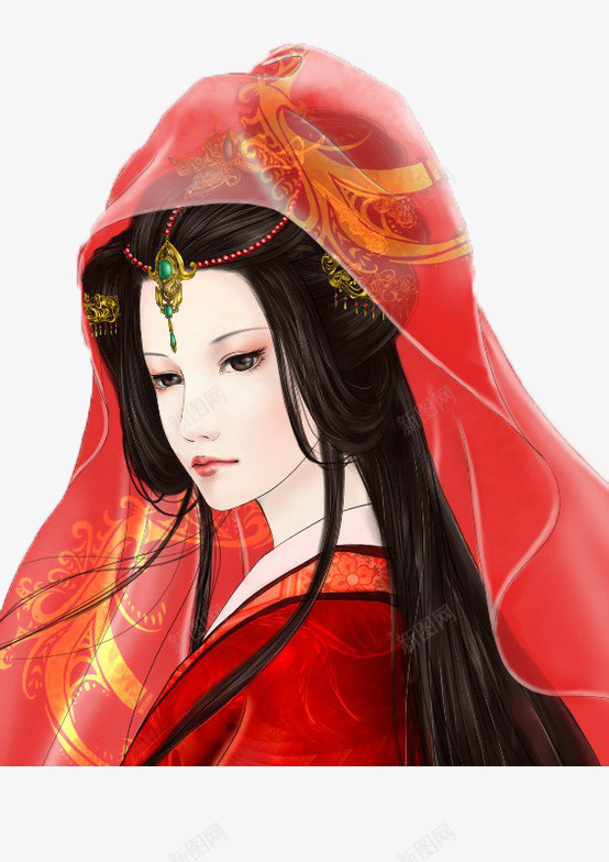 美女嫁衣png免抠素材_88icon https://88icon.com 中国风 人物 古代 古装 古风 嫁衣 宫廷 手绘 新娘 皇妃 美女