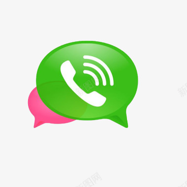 绿色红色电话微信图标图标