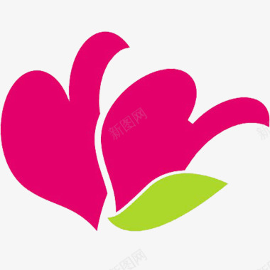 粉色樱桃树粉色手势标识图标图标