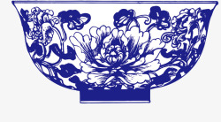 花鸟纹样传统青花瓷器高清图片