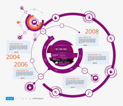 商务圆球年份信息分析图素材
