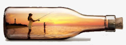 瓶子海滩瓶子里的风景高清图片