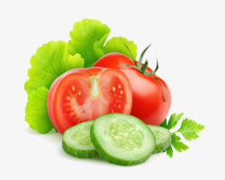 番茄西红柿生菜黄瓜芹菜素材