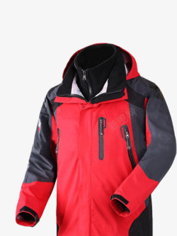 冬季棉衣红色滑雪服高清图片