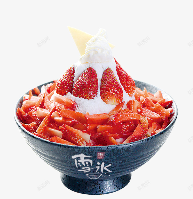 一碗草莓雪花冰png免抠素材_88icon https://88icon.com 冰激凌 奶油 手绘 碗 简图 红色 草莓 雪花