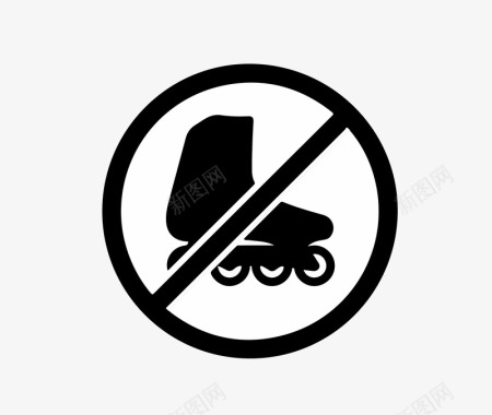 ai格式禁止溜冰图标图标