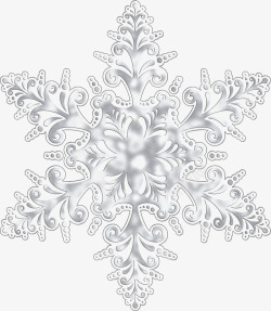 雪花质感银白色雪花素材