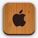 木板背景与木地板图片苹果木板logo图标图标