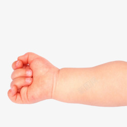 手抱婴儿婴儿的小拳头高清图片