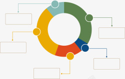 圆环四分段PPT圆环多段说明图矢量图图标高清图片