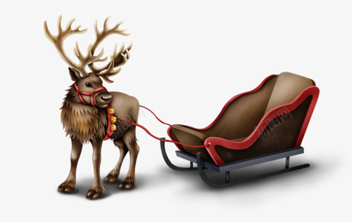 圣诞节麋鹿雪橇车png免抠素材_88icon https://88icon.com 圣诞节 圣诞节图片 圣诞节素材 圣诞节装饰 圣诞节雪橇车 圣诞节麋鹿