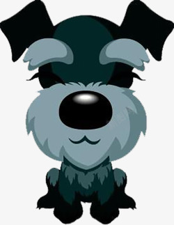 黑色胡子黑色的狗狗高清图片