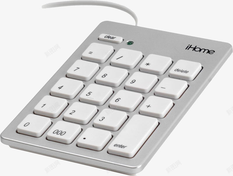 数字键盘png免抠素材_88icon https://88icon.com 办公用品 实物 数字键盘 电器 银色