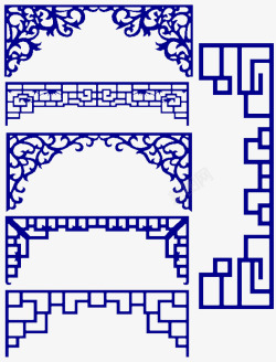 中国门框家具花纹中国风门框高清图片