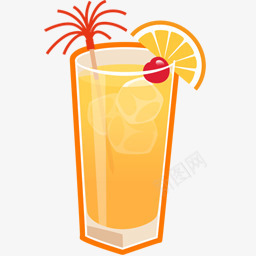 橙汁饮料杯哈维伏特加橙汁鸡尾酒Juice图标图标