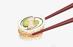 食物寿司卷精美寿司装饰插图高清图片
