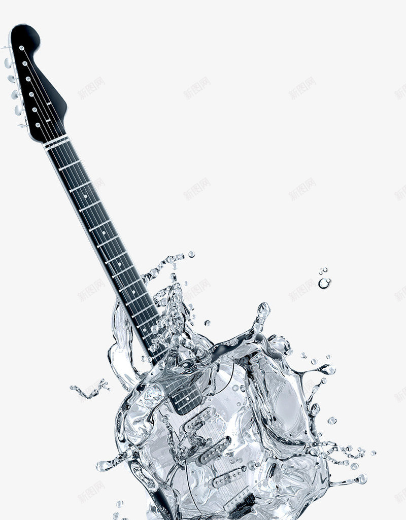 合成创意吉他形状水花png免抠素材_88icon https://88icon.com 创意 合成 吉他 形状 水花