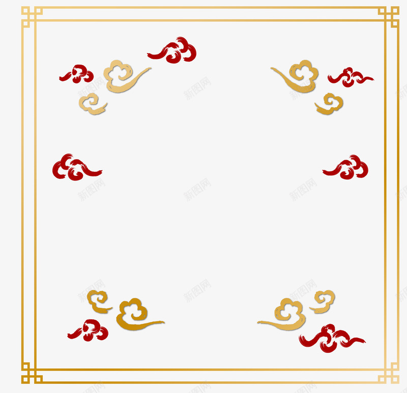 金色边框png免抠素材_88icon https://88icon.com 中国风 中国风边框 元旦边栏装饰图 手绘 相框卡通 边框PNG 边框图案 金色边框