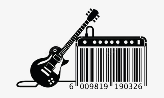 吉他和音响png免抠素材_88icon https://88icon.com 创意条形码 吉他社海报 手绘 条形码 电吉他 线条 音乐 音响