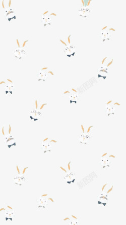 粉耳朵兔子背景图素材