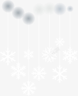 纯洁雪花冬季白色雪花挂饰高清图片