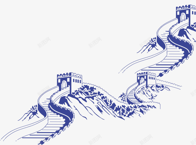 长城素描中国风手绘png免抠素材_88icon https://88icon.com 中国PNG 中国风 国画 手绘 毛笔画 箭扣 长城 长城卡通 黑白长城