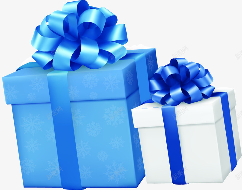 蓝色礼盒圣诞促销背景png免抠素材_88icon https://88icon.com 促销 圣诞 礼盒 背景 蓝色