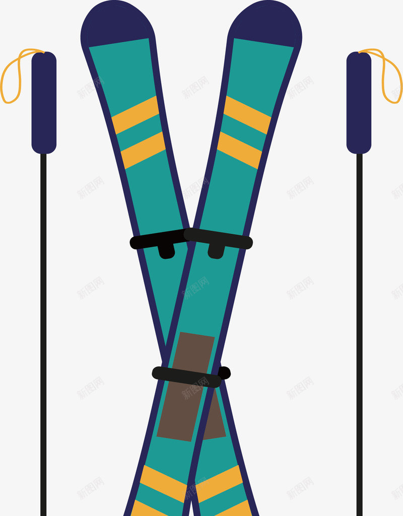 绿色交叉冬季滑雪板矢量图ai免抠素材_88icon https://88icon.com 交叉滑板 冬季滑板 双板滑雪板 滑板姿势 滑雪板 矢量png 矢量图 绿色滑板