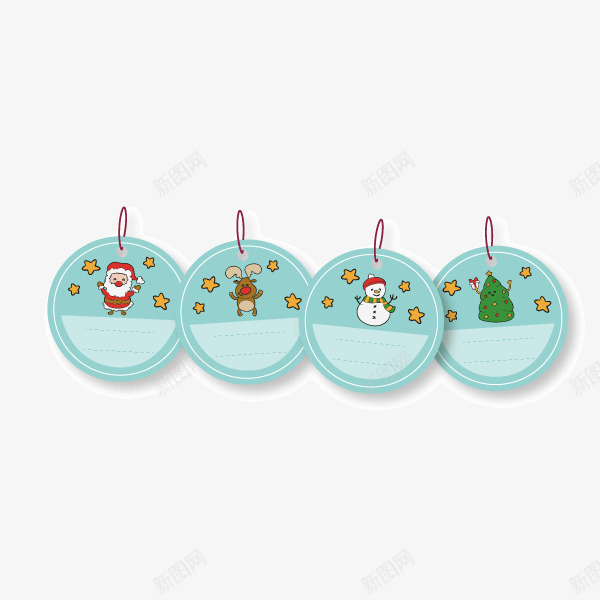 标签圆环圣诞元素淡蓝色便签png免抠素材_88icon https://88icon.com 便签 吊牌 圆环 圣诞元素 标签 淡蓝色