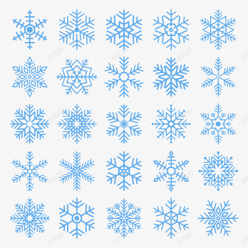 雪花矢量图eps免抠素材_88icon https://88icon.com 纹理 蓝色 装饰 雪花 矢量图