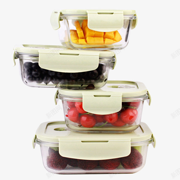 带盖玻璃盒png免抠素材_88icon https://88icon.com 便当碗 便当饭盒 玻璃盒 玻璃饭盒 耐热玻璃 食品饭盒