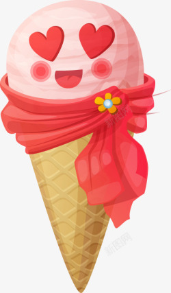 冷饮插画美味的冰淇淋美食图标高清图片