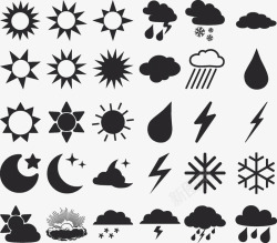 下雨预报天气预报图标矢量图高清图片