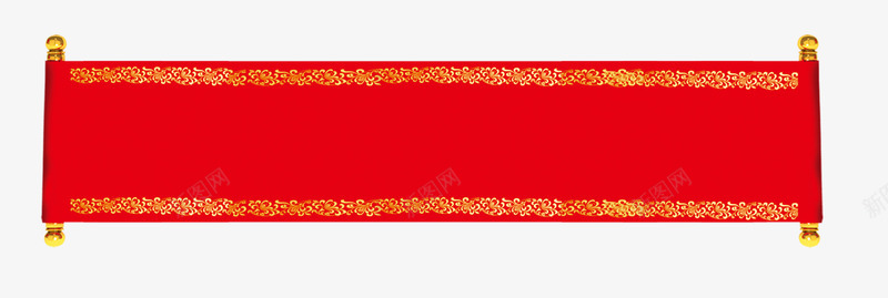 红色卷轴条幅png免抠素材_88icon https://88icon.com 中国风 红色卷轴 红色条幅