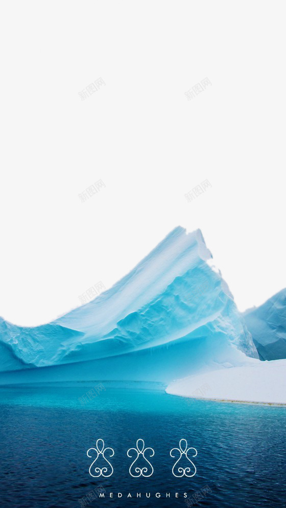 雪山背景元素png免抠素材_88icon https://88icon.com 冰河 山峰 背景元素 蓝色 雪山