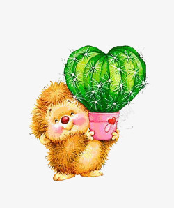 爱心仙人掌素材