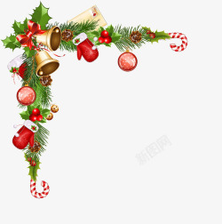 圣诞节庆典圣诞树铃铛装饰元素素材