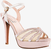 粉色水钻高跟鞋清凉女鞋电商素材