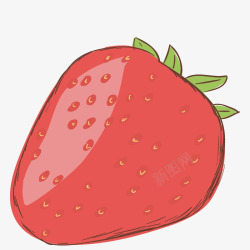 卡通手绘红色的草莓素材