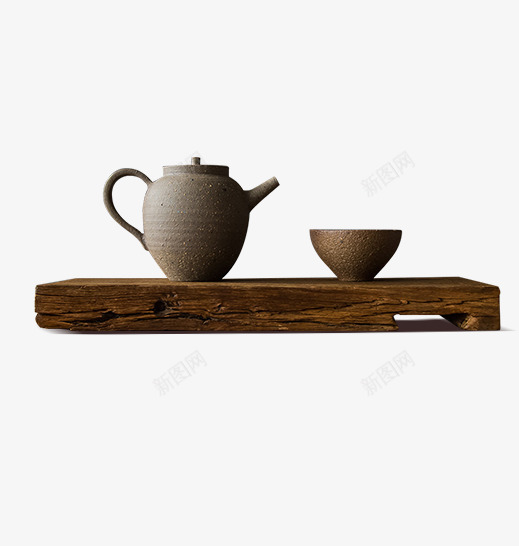 古代茶具实物png免抠素材_88icon https://88icon.com 中国风 古代 实物 桌子 煮茶茶具 茶具 茶壶