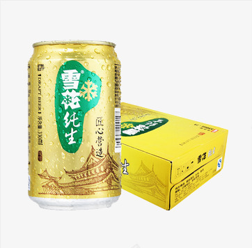 实物产品雪花纯生啤酒png免抠素材_88icon https://88icon.com 纯生 雪花啤酒 食品