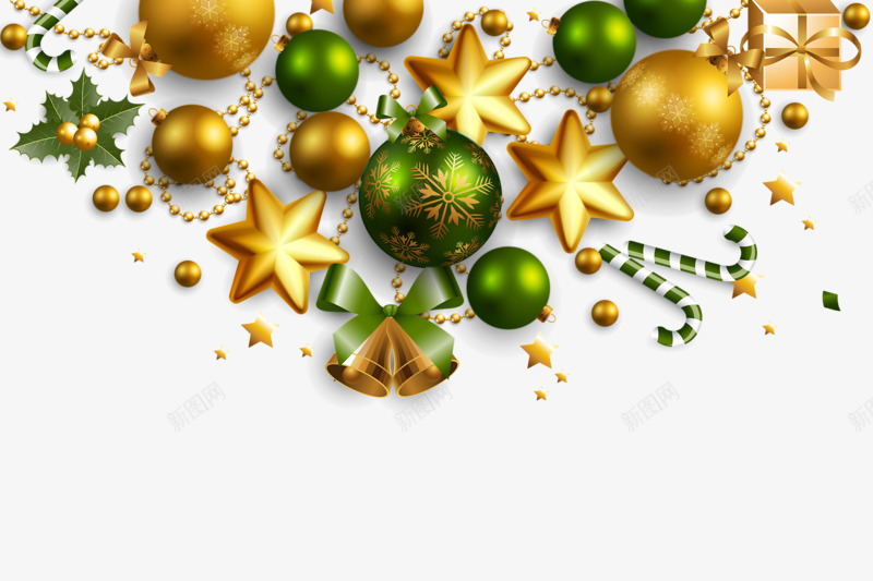 圣诞彩球装饰png免抠素材_88icon https://88icon.com 五角星 圣诞节 礼物盒 装饰