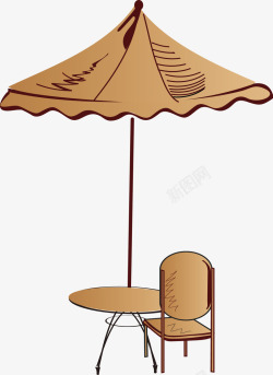 遮阳伞座椅海滩元素素材