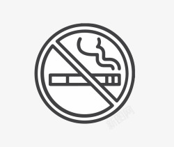 卡通烟头线稿禁止吸烟图标高清图片