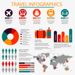 旅游信息图表对象素材