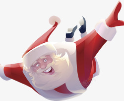跳伞的圣诞老人素材
