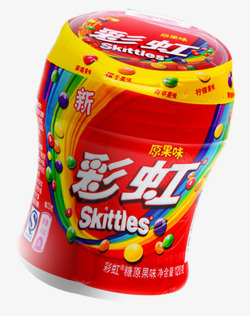 原果味彩虹糖豆混合大瓶装素材