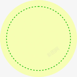 黄色圆形空白标签素材