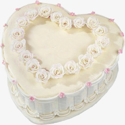白色婚礼玫瑰蛋糕素材